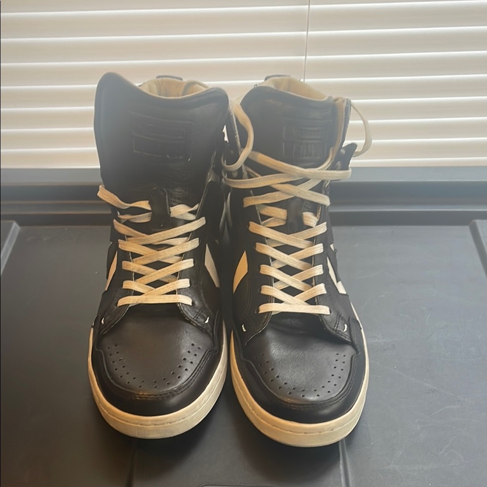 Black and White High-Top Sneakers